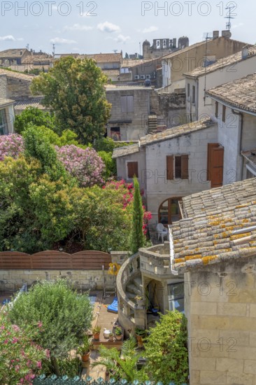 High angle view of a commune named Aigues-Mortes in France