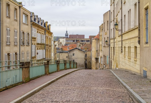 Impression of a city named Metz, located in the Lorraine region in France at winter time