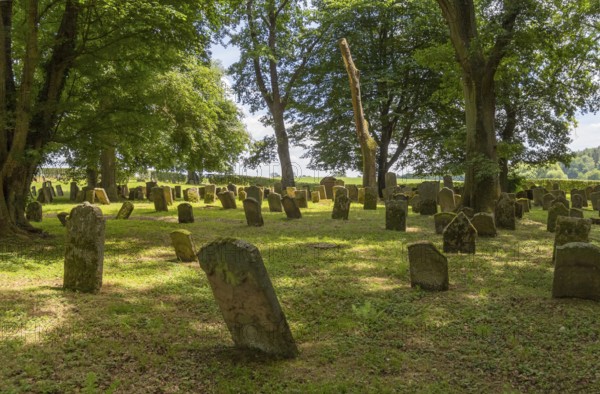 Historic jewish graveyard near Berlichingen in southern Germany
