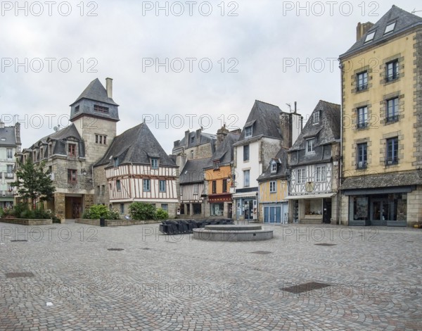 Idyllic city named Quimper in Brittany, France