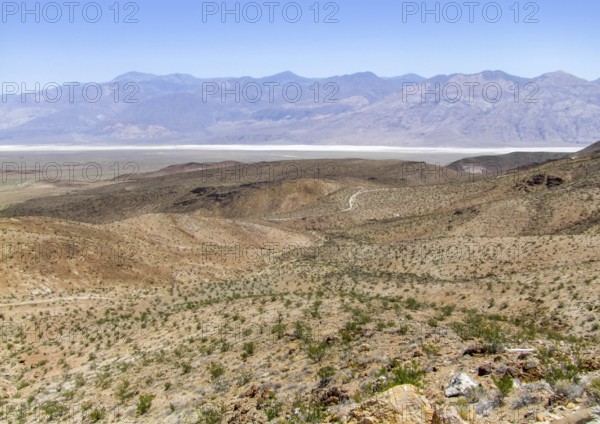 Arid scenery around Death Valley National Park in USA