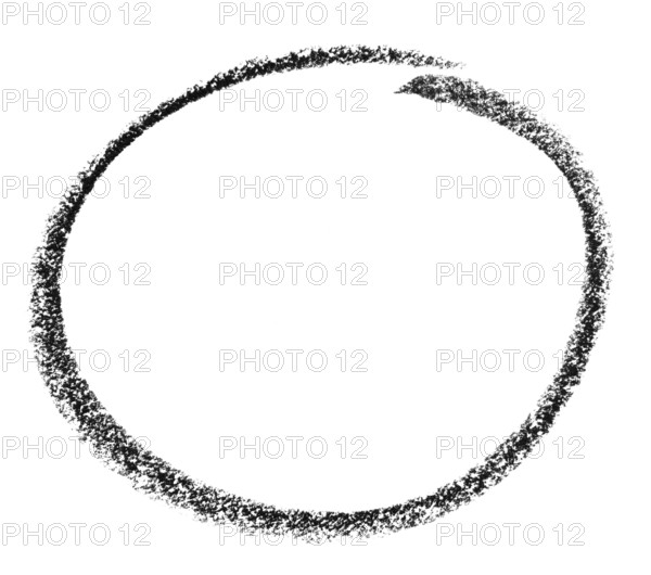 Crayon painted circle for accent in white back