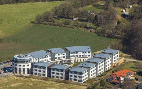 Aerial view, hospital Schön Klinik Bad Arolsen, Bad Arolsen, district Waldeck-Frankenberg, Hesse, Germany, DEU, Europe, birds-eyes view, aerial photography, aerial photography, overview, overview, bird's eye view, clinic, hospital, health care, modern hospital, new hospital