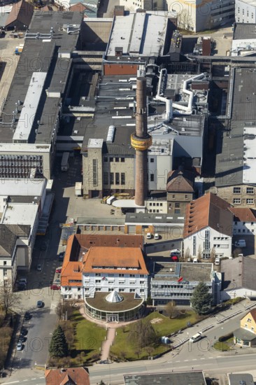 Aerial view, Continental Reifen Deutschland GmbH Korbach plant in Korbach. District town Korbach, district Waldeck-Frankenberg in Hesse, Germany, district town Korbach, Europe, birds-eyes view, aerial view, aerial photography, aerial photography, overview, bird's eye view