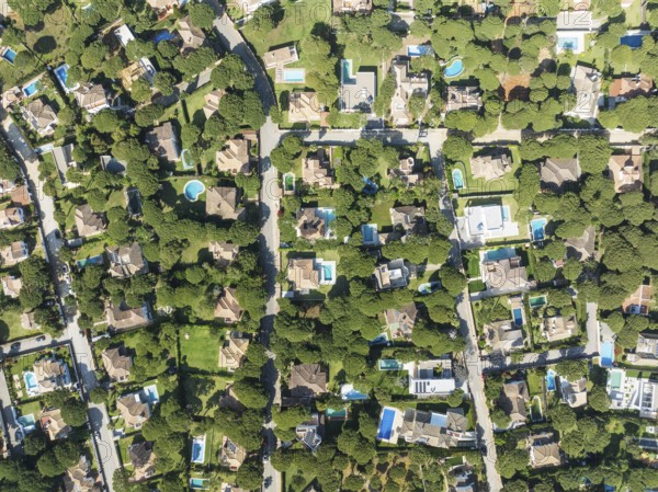 The Roche housing estate. Aerial view. Drone shot. Cádiz province, Andalusia, Spain