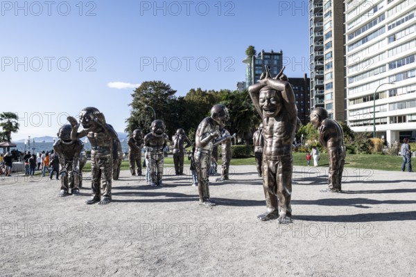 A-maze-ing Laughter, Laughing Sculptures by Yue Minjun, Vancouver, Canada