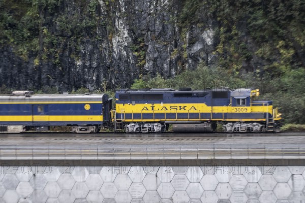 Alaska Railway locomotive, Alaska, USA