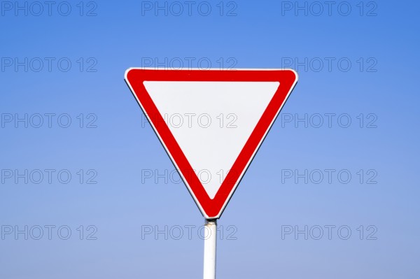Road signs, give way. Krasnodar, Russia