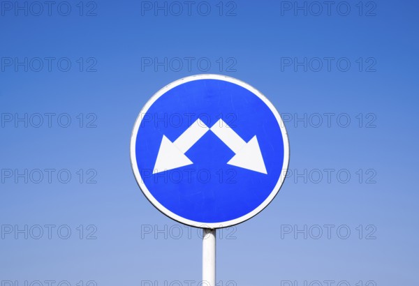 The sign of the crossing. Road signs. Taman, Krasnodar Krai, Russia