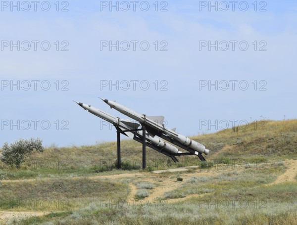 Air defense missiles. Museum of weapons and equipment.Taman, Krasnodar Krai, Russia