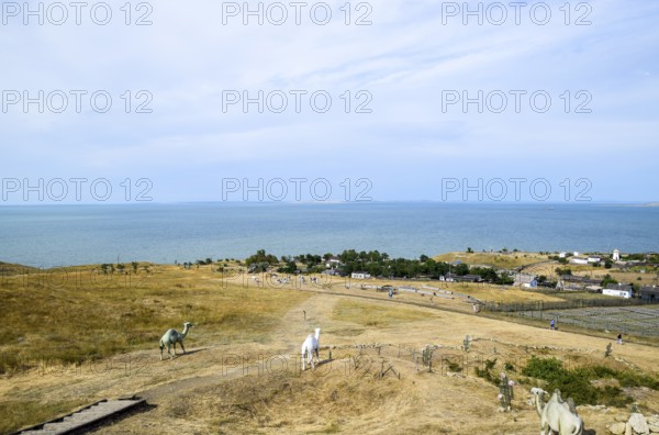 The landscape at the Cossack village, a museum Ataman. Taman, Krasnodar Krai, Russia