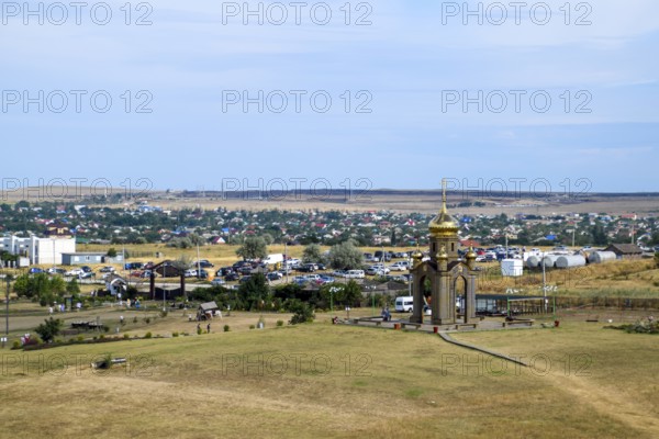 The landscape at the Cossack village, a museum Ataman. Taman, Krasnodar Krai, Russia