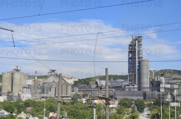 A large cement plant. Verkhnebakansky cement plant. Krasnodar, Russia
