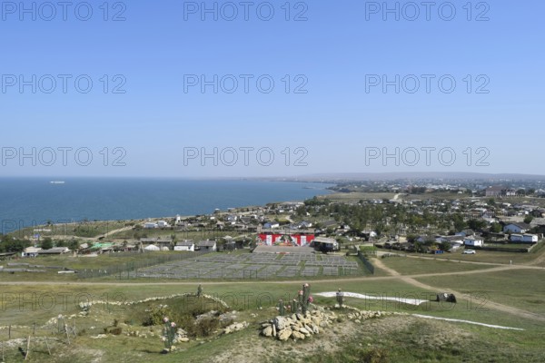 The landscape at the Cossack village, a museum Ataman. Taman, Krasnodar Krai, Russia