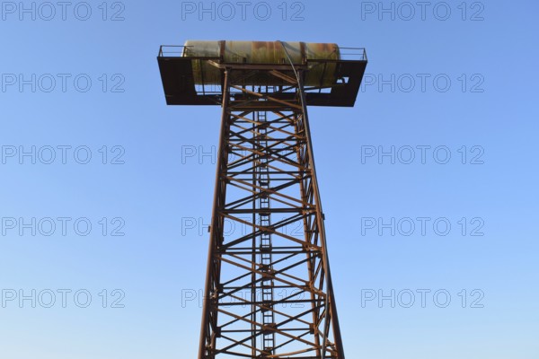 Rusty water tower. Atyrau, Kazakhstan