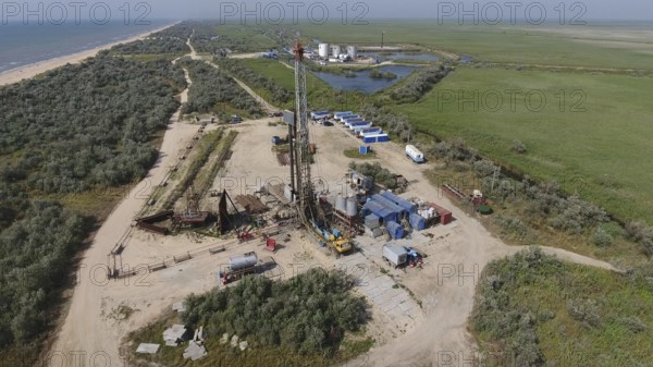 Carrying out repair of an oil well. Atyrau, Kazakhstan