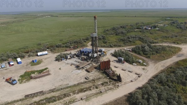 Carrying out repair of an oil well. Atyrau, Kazakhstan