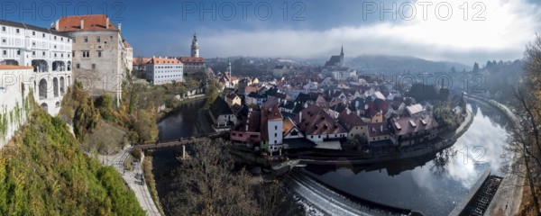 Historic City Of Cesky Krumlov In The Czech Republic In Europe