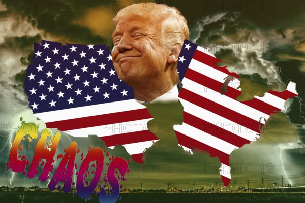 Symbolic image, Trump and divided USA, vendetta, persecution of all opponents, US democracy in danger, EU and Germany under political pressure, industry, Donald Trump, tariff threats, Elon Musk, Mark Zuckerberg, social networks, fake news, rights broken, hate, incitement, DSG Digital Services Act, re-election, USA, politics, announcements, autocracy, wanted dictator, Republicans, US electoral system, global danger, lies, 2nd term, global burden, Ukrainian war, storm White House, governing with decrees, Trump and divided USA, Trump and the US, US democracy in danger, US democracy in danger, EU and Germany under political pressure. term, global burden, Ukrainian war, storm White House, governing with decrees