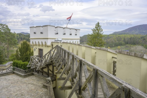 Defence defence tower of Trakoscan Castle, Trakošcan, Varaždin County, Croatia