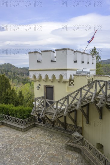 Defence defence tower of Trakoscan Castle, Trakošcan, Varaždin County, Croatia