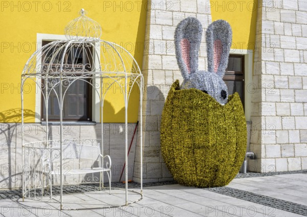 Glittering Easter bunny figurine, Varaždinske toplice, Varaždin County, Croatia