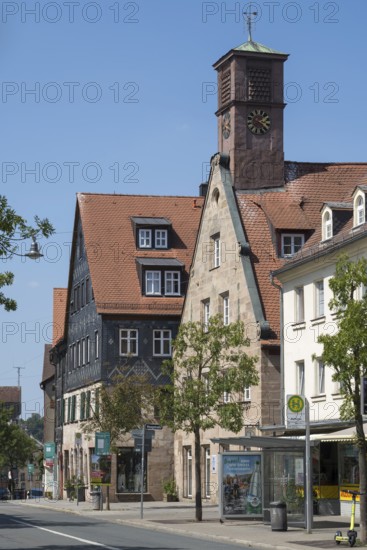 Historic buildings on Königstraße, Old Town, Fürth, Middle Franconia, Franconia, Bavaria, Germany