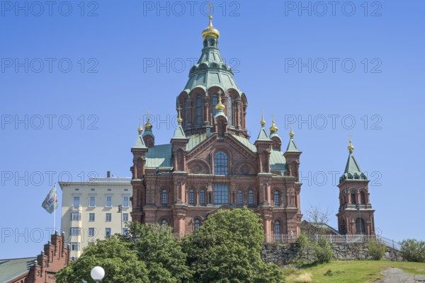 Uspenski Cathedral, Pormestarin Channel, Old Town, Helsinki, Finland