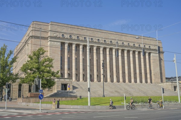 National Parliament, Eduskuntatalo Parliament Building, Mannerheimintie, Helsinki, Finland