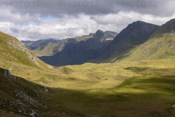 Alpe Carorescio with Piano Grande plateau, Quinto, Ticino, Switzerland