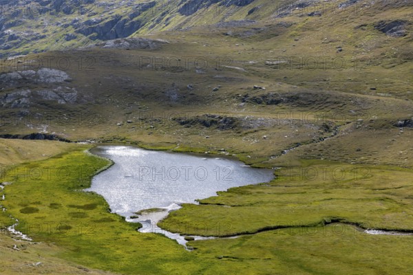 Lago di Cane at Passo del Sole, Blenio Valley, Olivone, Ticino, Switzerland