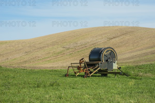 Intake machine in irrigation system in landscape in Ystad municipality, Skåne county, Sweden, Scandinavia