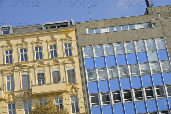 Residential buildings, old building, new building, Bismarckstraße, Charlottenburg, Charlottenburg-Wilmersdorf, Berlin, Germany