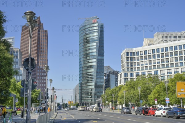 High-rise buildings, Kollhoff, Bahntower, Potsdamer Platz, Tiergarten, Mitte, Berlin, Germany