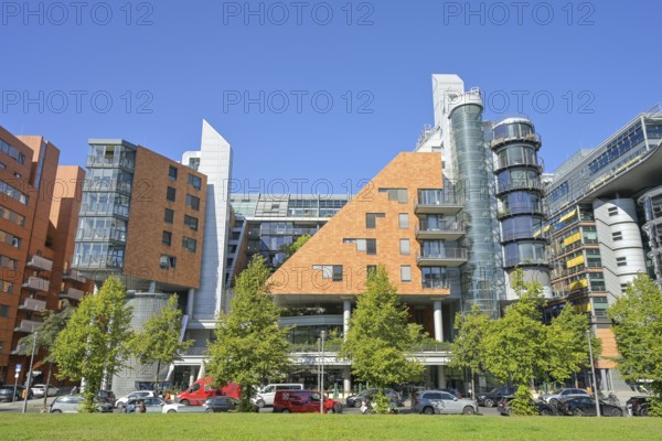 Residential and office buildings, Tilla-Durieux-Park, Potsdamer Platz, Tiergarten, Mitte, Berlin, Germany
