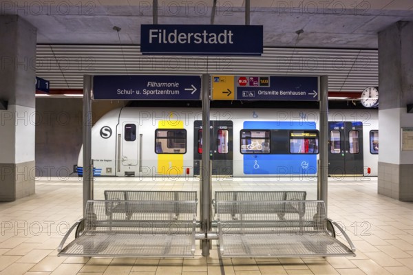 Deutsche Bahn DB Regio class 430 S-Bahn Stuttgart train at Filderstadt station, Germany