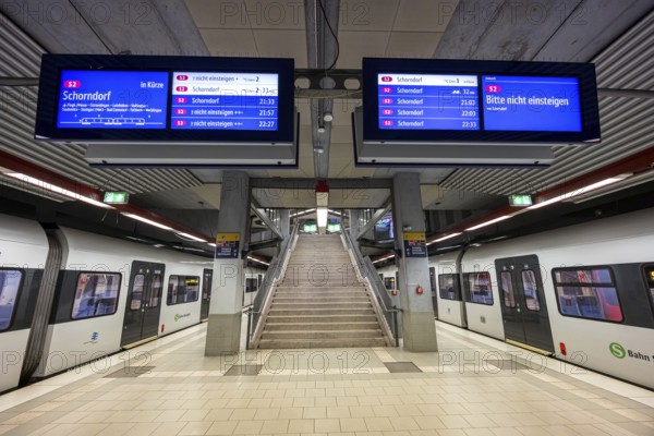 Deutsche Bahn DB Regio class 430 S-Bahn Stuttgart trains at Filderstadt station, Germany