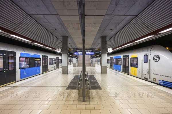 Deutsche Bahn DB Regio class 430 S-Bahn Stuttgart trains at Filderstadt station, Germany
