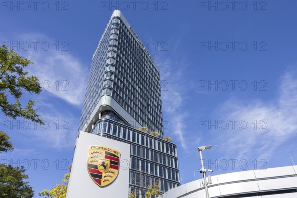 Porsche Design Tower high-rise and Porsche Centre Autohaus am Pragsattel in Stuttgart, Germany