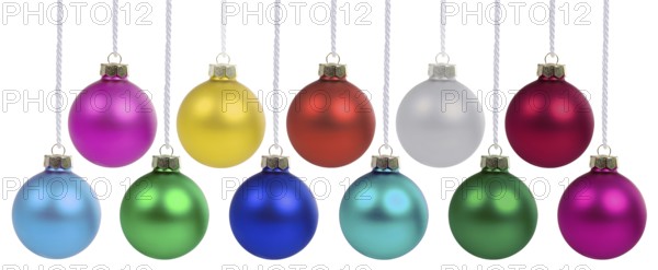 Christmas Christmas baubles with Christmas decorations colours decoration isolated cropped in Stuttgart, Germany