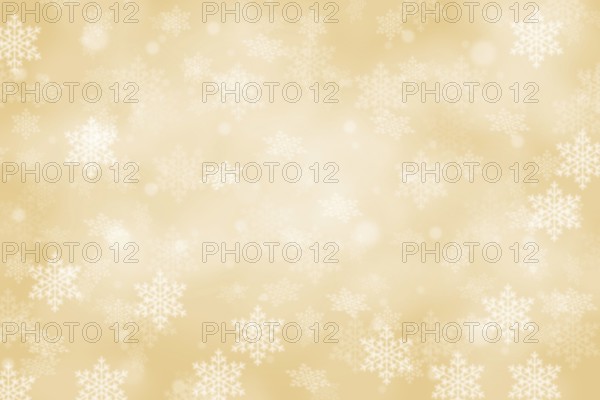 Christmas background golden Christmas background card Christmas card with text free space Copyspace and snow in winter snowflakes in Stuttgart, Germany