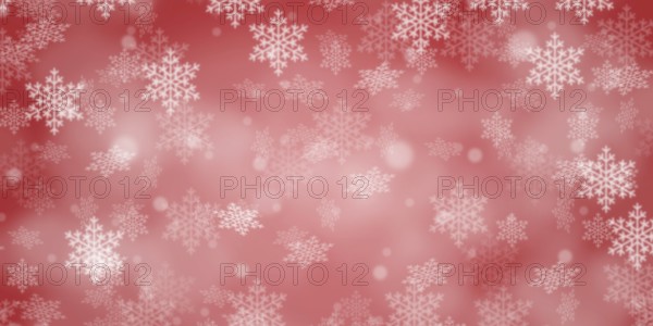 Christmas background red Christmas background card Christmas card with text free space Copyspace and snow in winter snowflakes panorama in Stuttgart, Germany