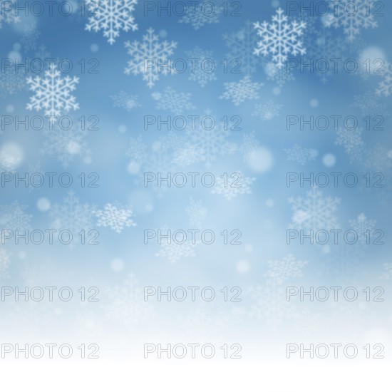 Christmas background blue Christmas background card Christmas card with text free space Copyspace and snow in winter in Stuttgart, Germany