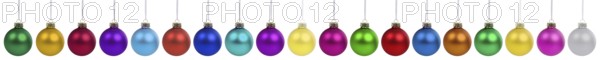 Christmas baubles Christmas decoration baubles banner in a row clipping in Stuttgart, Germany