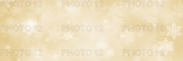 Christmas background golden Christmas background panorama card Christmas card with text free space Copyspace and snow in winter snowflakes in Stuttgart, Germany