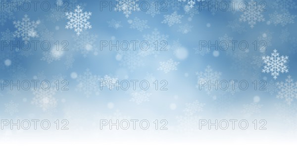 Christmas background blue Christmas background card Christmas card with text free space Copyspace and snow in winter panorama in Stuttgart, Germany