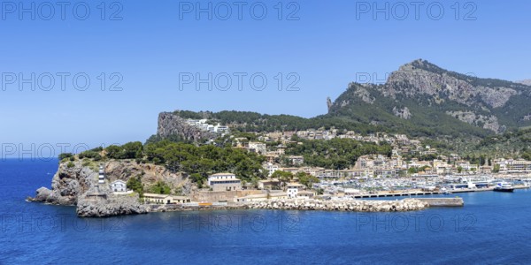Port de Soller on Majorca holiday by the sea travel mountains landscape panorama in Port de Sóller, Spain