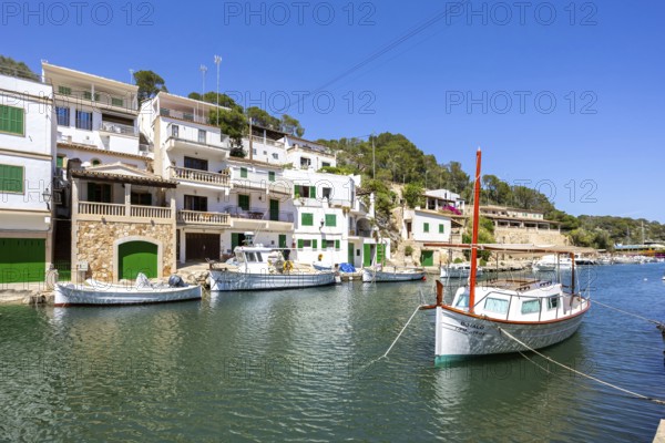 Bay of Cala Figuera on Majorca with boats holiday by the sea trip in Cala Figuera, Spain