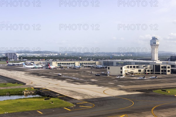 Aerial view of the terminal at San Juan Airport, Puerto Rico