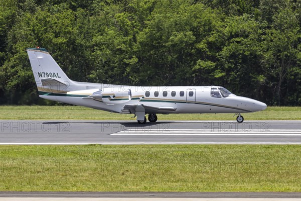 A Cessna S550 Citation SII private jet aircraft with registration number N790AL at San Juan Airport, Puerto Rico
